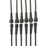 Hualand 6 Pair Black 3 Pin Waterproof Connector Male Female Cable .... Fixed Price $12.48.