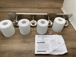 Design House 578849 Dane Steel Vanity Light 4light, Satin Nickel. Fixed Price $59.99.