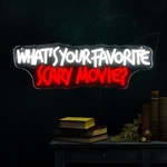What's Your Favorite Scary Movie Neon Sign, Gothic Light Usb Powered Dim.... Fixed Price $50.72.