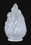 7 1/4" Satin Crystal Stalactite Glass Pendant Flame Shade 3 Fitter 820jb. Fixed Price $49.00.