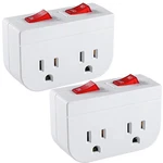 Grounded Outlet With Double On Off Switch,vseer 2 Port Pack, White. Fixed Price $17.37.