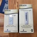 Emerson Ceiling Fans Sw46 + Sw400, 4-speed Fan Slide Control White. Fixed Price $49.99.