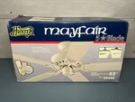 New Vintage 1989 Hunter Mayfair Ceiling Fan Model 25466 White/white 52 5 Blade!. Fixed Price $165.00.