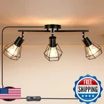 Hibay Track Lighting Plug In 3-light Ceiling Fixture Black Farmhouse Plug-in Tra. Fixed Price $81.99.