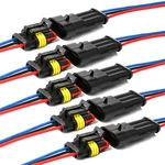 Yetor Way Car Waterproof Electrical Connector,16 3pin Connector--5pack, Black. Fixed Price $22.22.