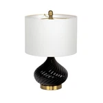 Craftmade 1 Light Ceramic Base Table Lamp, Black/off-white -. Fixed Price $44.99.
