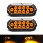 Tmh 6" Oval Amber Led Trailer Tail Light Surface Mount 10 Waterproof Stop.... Fixed Price $24.92.