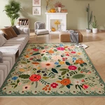 Rugcomf Living Room Rug 5x7 Machine Washable Boho Area Non Slip Flora.... Fixed Price $56.44.