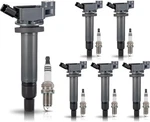 Ena Pack Of 6 Uf267 Ignition Coil 4504 Spark Plug 3.0 3.3 V6 1999 2000 Black. Fixed Price $126.13.