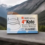 Elco Lighting 4 Inch Koto White Adjustable Trimless Round Reflector Elk415w. Fixed Price $21.99.