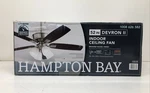 Hampton Bay Devron Ii 52in. Indoor Brushed Ceiling Fan With Light Kit New (open). Fixed Price $75.99.