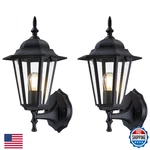Yaokuem Outdoor Wall Lantern Sconce, E26 Base 60w Max, Wet Rated, Matte Black, 2. Fixed Price $46.92.