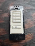 Lutron Sg-4sn 5-button Push Button Light Control Wall Switch White. Fixed Price $55.00.