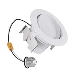 Halo Ra 4-inch Recessed Led Trim Downlight With Adjustable Gimbal, Selectable. Fixed Price $20.73.
