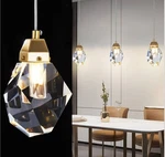 Kokaizeeki Diamond Crystal Pendant Light 2 Pack Mini Ceiling Hanging Gold/brass. Fixed Price $60.36.