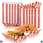 100 Pcs Disposable Carnival Food Trays For Parties, Nacho & Hot Dog Boats. Fixed Price $32.69.