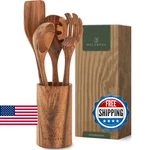 Waldwerk Wooden Spoons For Cooking 4-piece Kitchen Utensils Set With Teak Wood. Fixed Price $59.84.
