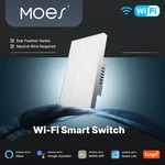 Moes 1/2/3/4 Gang Wifi Smart Light Switch Wall Full Touch Glass Alexa Google App. Fixed Price $31.44.