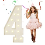 Eufony 4ft Marquee Light Up Numbers 4 For Birthday, Wedding, Party Decor. Fixed Price $60.53.
