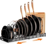 Expandable Pot And Pan Organizer Rack - Adjustable Kitchen Cabinet Holder For Po. Fixed Price $22.17.