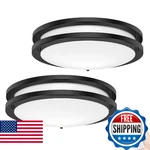 Hepside 2pack Flush Mount Led Ceiling Light With Remote, Dimmable& 3000k-6500k A. Fixed Price $61.74.