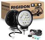 Rigidon 2pcs 36w Led Fog Lights With Wire Harness,4inch White Amber Combo Spot L. Fixed Price $18.37.