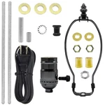 Ecudis Table Lamp Wiring Kit With 8 Inch Harp, 3-way Socket 2 Pieces 12" Pi. Fixed Price $40.60.