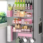 Dtuqyx Magnetic Spice Rack Refrigerator 7 Pac 100% Metal Magnet Shelves Pink. Fixed Price $43.19.