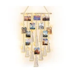 Mkono Hanging Photo Display Boho Macrame Wall Decor With Light, Teen Girl Tee.... Fixed Price $24.85.