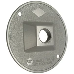 Hubbell 5193-5 Cluster Cover, 4-1/8 In Dia, W, Round, Zinc, Gray, Powde. Fixed Price $17.09.