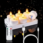 Homemory 6pk Rechargeable Led Tea Lights Remote Timer Flameless Candles New. Fixed Price $31.44.