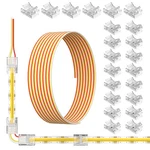 Miwise10mm Connectors Kit For 3-pin Cct Cob Led Strip16pcs Strip-to-wire & 6p.... Fixed Price $28.36.