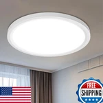Libtit 16" 36w Led Flush Mount Ceiling Light Fixture, Adjust White Satin Round. Fixed Price $61.54.