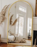 Antok 72"x44" Arched Full Length Floor Mirror Gold Frame Wall Mount/stand. Fixed Price $265.99.