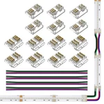 Cob 12mm 5 Pin Connector Kit Solderless Gapless 15cm Wire Fits 24awg Rgbw. Fixed Price $20.25.