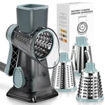 Keouke Rotary Cheese Grater Hand Crank Transparent - 3 In 1, Grey Blue Sp. Fixed Price $37.41.