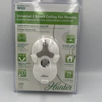 Hunter Universal 3 Speed Ceiling Fan Remote Control White Model 99122 New. Fixed Price $37.95.