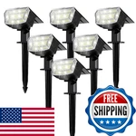 Tecknet Spot Lights Outdoor With 59 Led, 6 Pack Solar Waterproof. Fixed Price $94.53.
