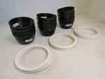 Professional Recessed Luminaire Trim Lot Of 16 Black/white. Fixed Price $66.83.