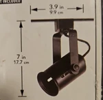 Hampton Bay 1-light Track Head, Black Medium Based 1004 612 988. Fixed Price $18.00.