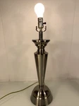 Anthony California Retro Modern Silver Brushed Nickel Table Lamp 22 To Socket. Fixed Price $34.90.