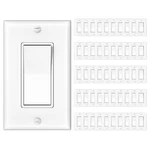 Light Switch 50 Pack Single Pole 15a 120/277v White Residential Grade Amico Wall. Fixed Price $124.99.