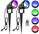 Zuckeo 10w Christmas Spot Lights Outdoor Spotlight Rgb Color Changing Landscape. Fixed Price $40.01.