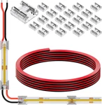 20 Pack Cob 0.31in(8mm) 2 Pin Transparent Connector, 6.6ft(200cm) Long 20awg Ext. Fixed Price $13.57.