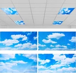 4pc Fluorescent Light Covers 4x2ft Magnetic Ceiling Diffuser Blue Sky. Fixed Price $31.99.