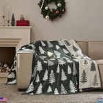 Reversible Christmas Throw Blanket 50x60 Soft Chenille Green Cozy Home Decor. Fixed Price $39.18.