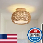 Luafac Rattan Ceiling Light Fixture3 Style Options Boho Flush Mount. Fixed Price $82.74.
