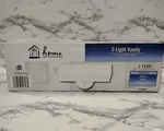 Home Impressions 2-bulb White Wall Light Fixture Ivl2wh. Fixed Price $15.00.