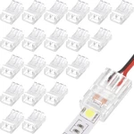 Flutesan 20 Pcs 2 Pin 8 Mm Led Strip Connector Rgb Lights Waterproof Adapter 22. Fixed Price $22.95.
