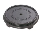 B&p Lamp 6 1/2" Inset Dia., Footed Wooden Base With Black Finish. Fixed Price $49.59.